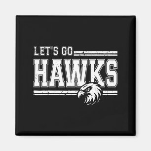 Aimant Esprit d'équipe de fan de sport de lycée Hawks Vin