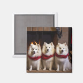 Aimant Esquimau américain près de la cheminée Noël (Recto/Verso)