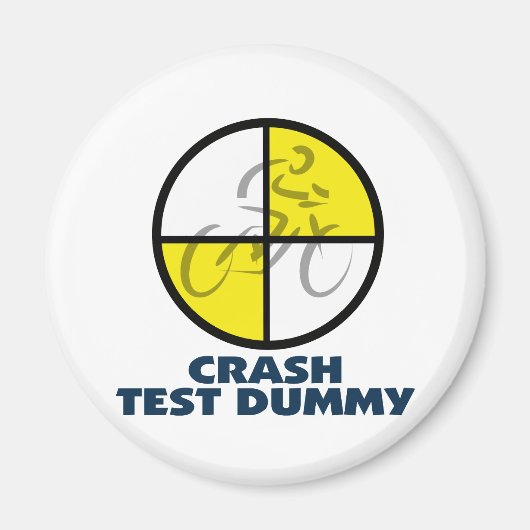 Aimant ESSAI DE CRASH DUMMY - vélo (Devant)