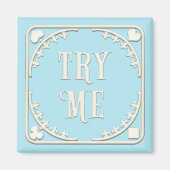 Aimant "Essayez-moi" Wonderland Tea Party Charming Blue (Devant)