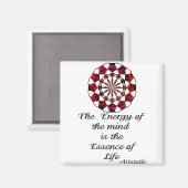 Aimant *Essence de la vie* -Citation d'Aristote (Recto/Verso)