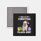Aimant Est Mon Noël Français Chien Chien Chien Pyjama Chi (Recto/Verso)