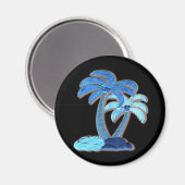 Aimant estampes hawaïennes simples (Recto/Verso)