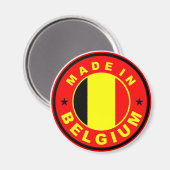 Aimant estampille étiquette du drapeau du pays de belgiqu (Recto/Verso)