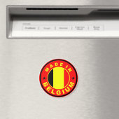 Aimant estampille étiquette du drapeau du pays de belgiqu (In Situ (Lave-vaisselle))