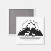 Aimant Estes Park Colorado simple orignal carré (Recto/Verso)