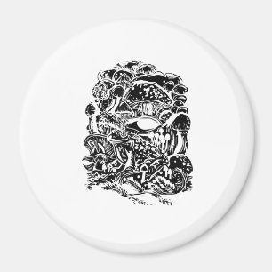 Aimant Esthétique Cottagecore Grenouille Champignon Art G
