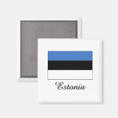Aimant Estonie - Conception du drapeau (Recto/Verso)