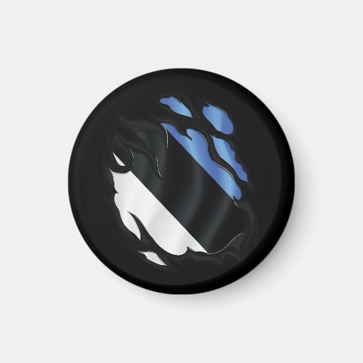 Aimant Estonie Drapeau déchiré (Devant)
