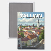 Aimant Estonie Tallinn Travel (Recto/Verso)