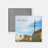 Aimant Estonie Tallinn UNESCO Patrimoine mondial (Recto/Verso)