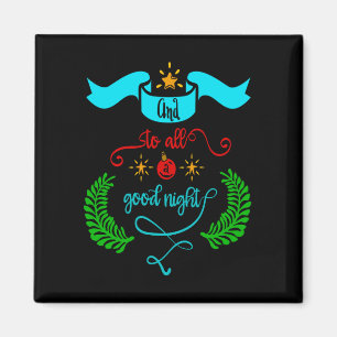 Aimant Et À Tous Bonne Nuit Noël, Typographie, ZSG