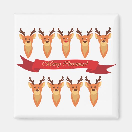 Aimant et Père Noël Reindeer (Devant)