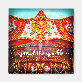 Aimant Étaler la citation étincelante or visage carrousel (Devant)