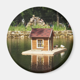 Aimant Étang avec maison d'oiseaux