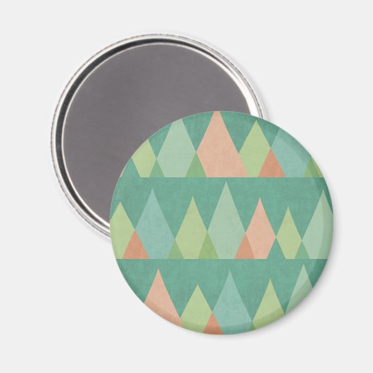Aimant Étape Geo Sud-Ouest | Motif triangle Turquoise (Recto/Verso)