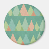 Aimant Étape Geo Sud-Ouest | Motif triangle Turquoise (Devant)