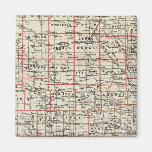 Aimant État de l'Iowa (Devant)