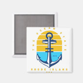 Aimant État de l'océan de l'île Rhode (Recto/Verso)