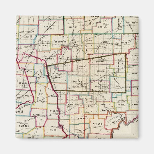 Aimant État de l'Ohio (Devant)