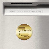 AIMANT ÉTAT DE LOUISIANA GOLD MEDALLION (In Situ (Lave-vaisselle))