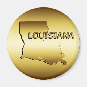 AIMANT ÉTAT DE MÉDAILLON D'OR DE LOUISIANE