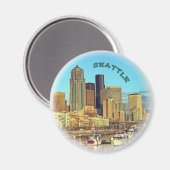 Aimant État de Seattle, Washington (Recto/Verso)
