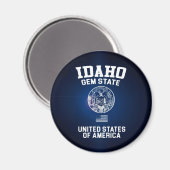 Aimant État d'Idaho Gem (Recto/Verso)