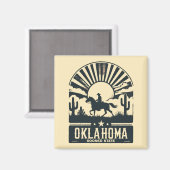 Aimant État d'Oklahoma Sooner (Recto/Verso)