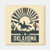 Aimant État d'Oklahoma Sooner (Devant)