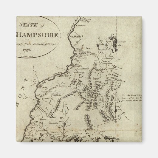 Aimant État du New Hampshire 4 (Devant)