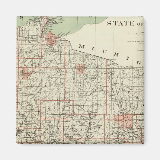 Aimant État du Wisconsin (Devant)