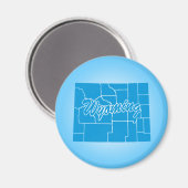 Aimant État Wyoming (Recto/Verso)