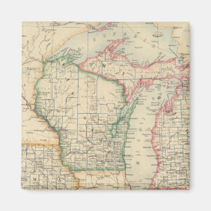 Aimant États du Michigan, du Wisconsin et de l'Iowa