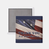 Aimant États-Unis Anciens combattants patriotique drapeau (Recto/Verso)