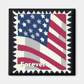 AIMANT ÉTATS-UNIS D'AMÉRIQUE DRAPEAU FOREVER STAMP (Devant)