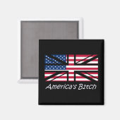 Aimant États-Unis d'Angleterre (Version Slogan) (Recto/Verso)