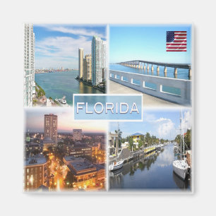 Aimant États-Unis - Floride - Bouche de Miami River à Bri