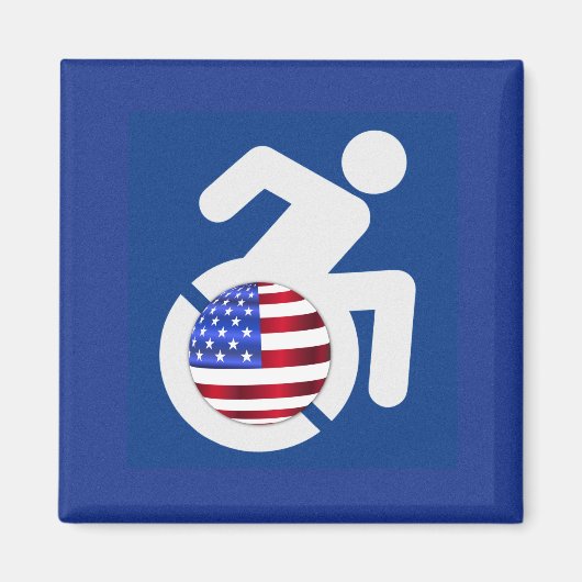 Aimant États-Unis handicapés (Devant)