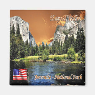 Aimant États-Unis Parc national Yosemite - Vallée en form