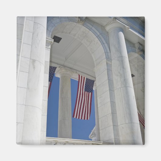 Aimant États-Unis, Virginie, Arlington. Des drapeaux amér (Devant)