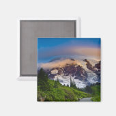 Aimant États-Unis, Washington, Mt. Rainier. Soleil du mat (Recto/Verso)