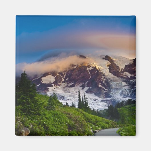 Aimant États-Unis, Washington, Mt. Rainier. Soleil du mat (Devant)