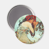 Aimant Été, Les Saisons, Mucha (Recto/Verso)