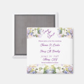 Aimant Été Lilac Fleur sauvage Mariage romantique (Recto/Verso)