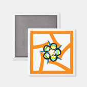 Aimant Été - Orange (Recto/Verso)