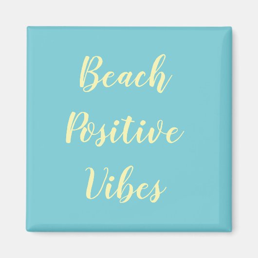 Aimant Été Plage Turquoise Vibes Positives (Devant)