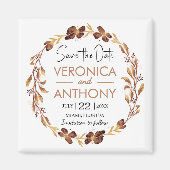 Aimant Été simple | Automne Mariage Floral Enregistrer La (Devant)