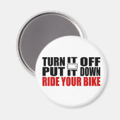 Aimant Éteins-Le, Pose-Le, Ride Ton Vélo (Recto/Verso)