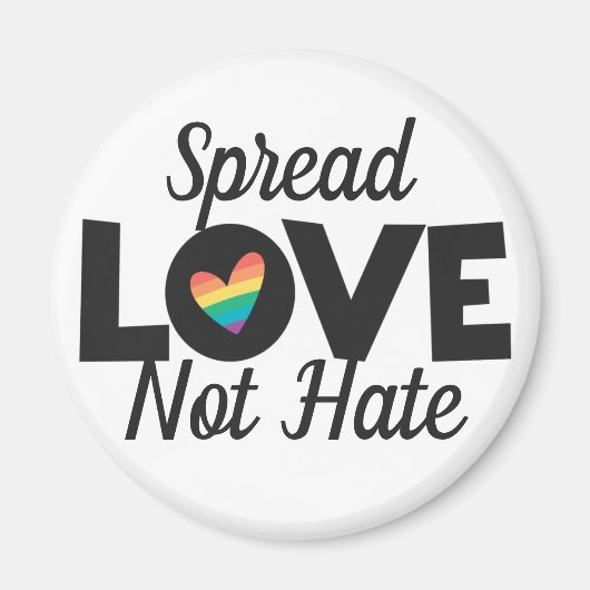 Aimant Étendre l'amour ne pas haïr la fierté LGBT arc-en- (Devant)